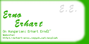 erno erhart business card